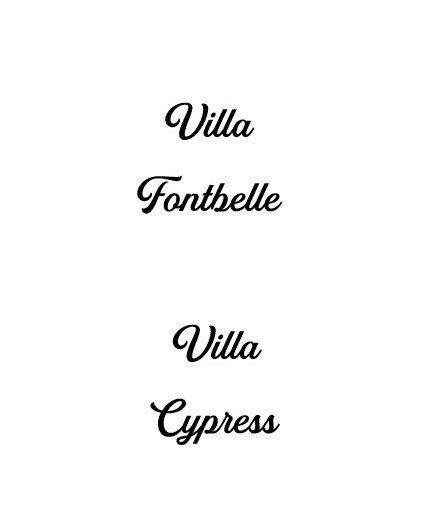 LETREROS VILLA FONTBELLE Y VILLA CYPRESS