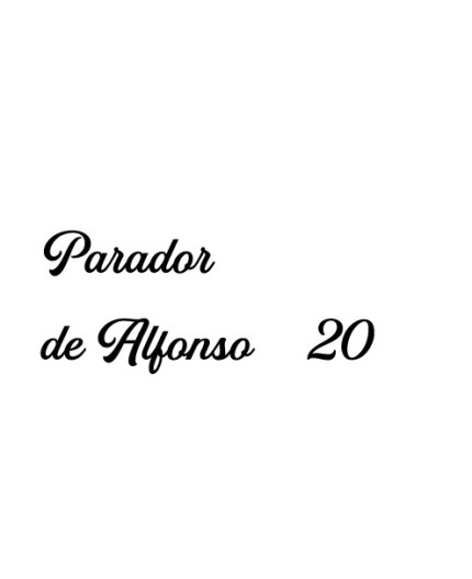 LETRERO PARADOR DE ALFONSO 20